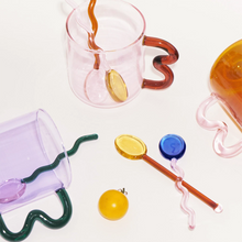 Load image into Gallery viewer, Wavy Glass Dessert Spoons - Image 6