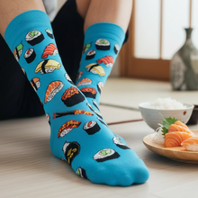 Load image into Gallery viewer, Sushi Print Crew Socks - Image 1
