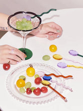 Load image into Gallery viewer, Wavy Glass Dessert Spoons - Image 5
